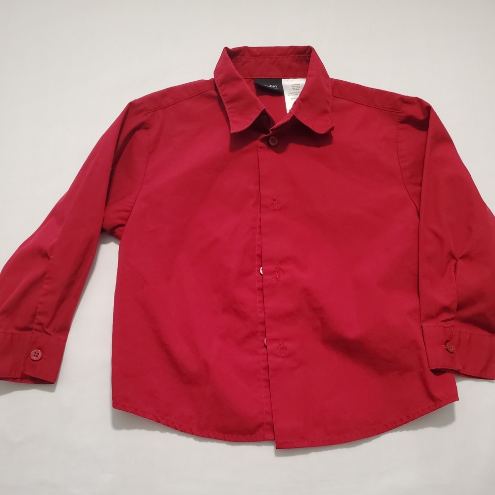 Boys Red Holiday Editions Button-down